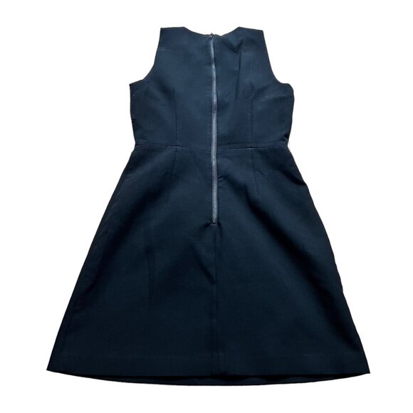 Milly Size 4 Black Sleeveless Peekaboo Front Cutout Back Zip Sheath Mini Dress - Picture 13 of 15